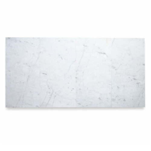 Italia F Carrara White Marble Matte Honed Tile - 12 x 24 in.