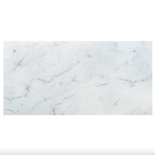 Italia F Carrara White Marble Matte Honed Tile - 18 x 36 in.
