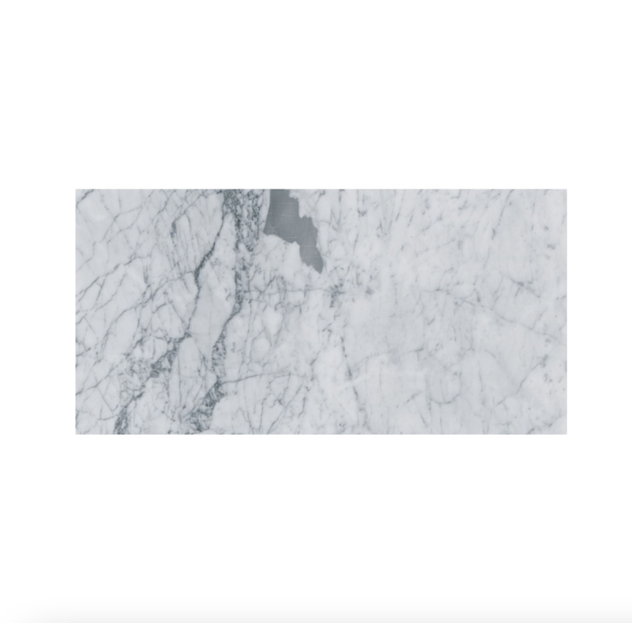 Italia F Carrara White Marble Polished Tile 12"x24"