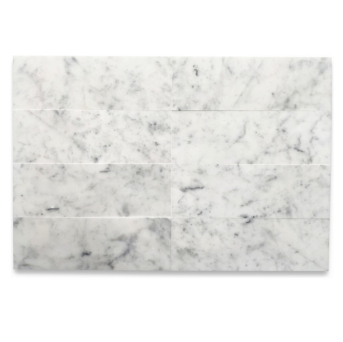Italia F Carrara White Marble Polished Tile 6"x18"