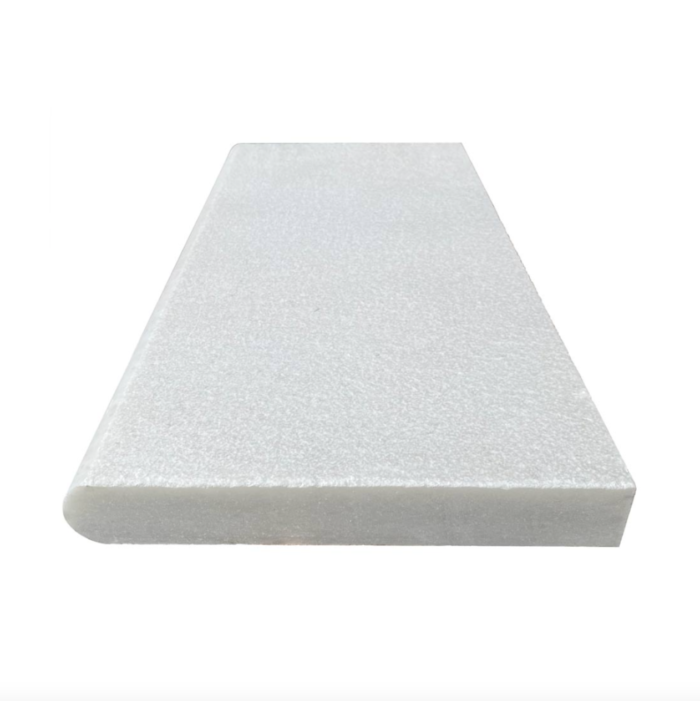 Royal Carrara Marble Paver Sandblasted Coping long side 12x24x2