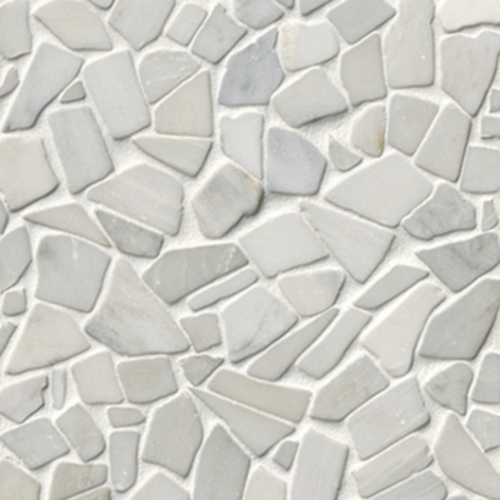 West Hampton Carrara Tumbled Cobbletsone mosaic