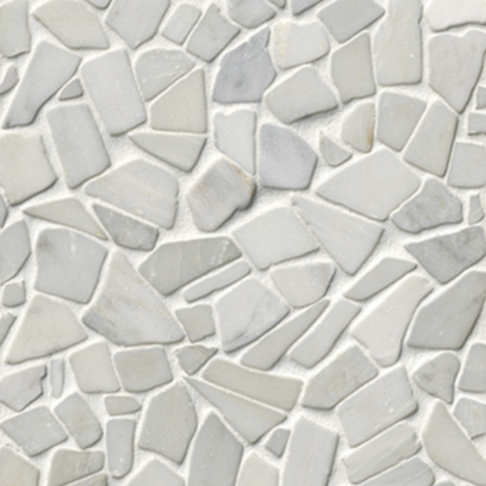 West Hampton Carrara Tumbled Cobbletsone mosaic