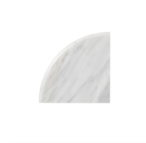 Hampton Carrara Marble Polished Hand Carved Flat Corner