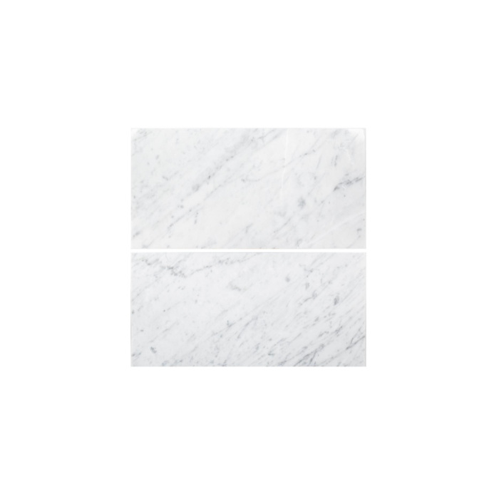 Hampton Carrara White Marble Matte Honed Tile - 6 x 12 in.