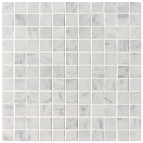 West Hampton Carrara White Marble Honed Mosaic Tile - 1 x 1 in.
