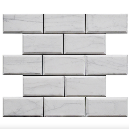 Italia F Carrara White Marble Honed Mosaic Tile - 2 x 4 in.