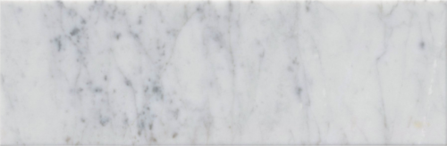 Italia F Carrara White Marble Matte Honed Tile 4"x12"