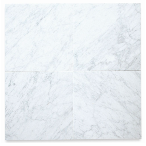 Italia F Carrara White Marble Matte Honed Tile - 12 x 12 in.