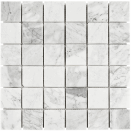 Italia F Carrara White Marble Honed Mosaic Tile - 2 x 2 in.