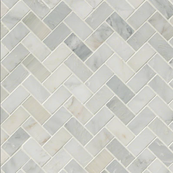 Hampton Carrara White Marble Honed Mosaic Tile 2 x2 in.