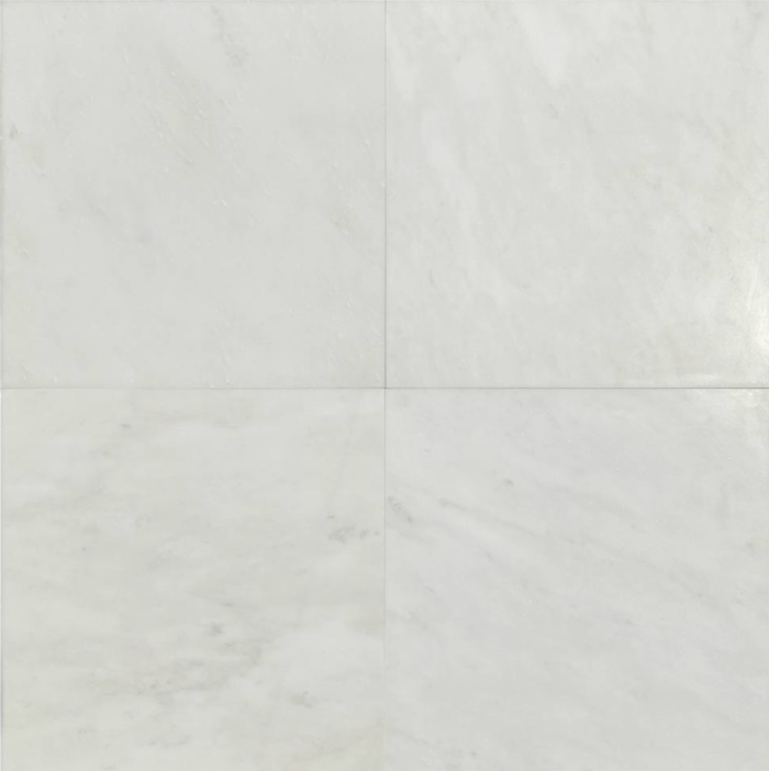 Hampton Carrara White Marble Matte Honed Tile 18"x18"