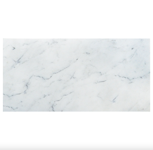 Hampton Carrara White Marble Matte Honed Tile 18x36