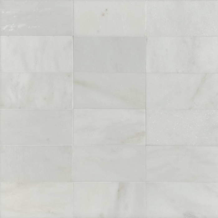 Hampton Carrara White Marble Matte Honed Tile 3x6