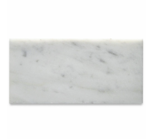 West Hampton Carrara White Marble Matte Honed Tile 3"x6"