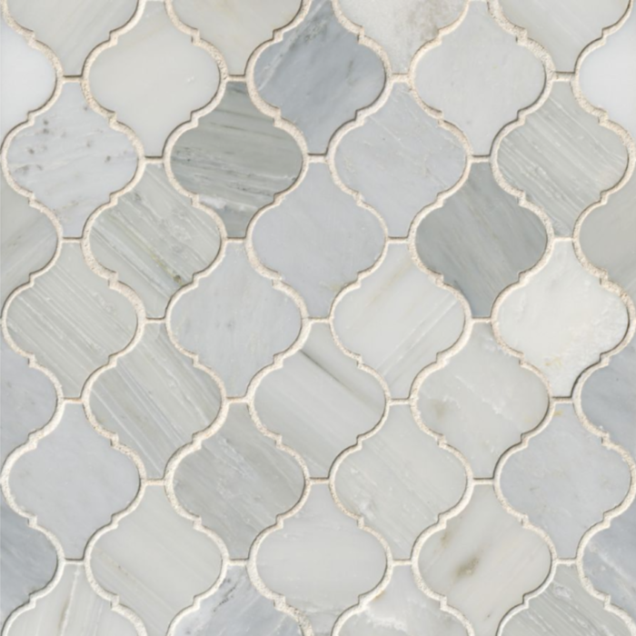 Hampton Carrara White Marble Tumbled Mosaic Tile 2 x 2