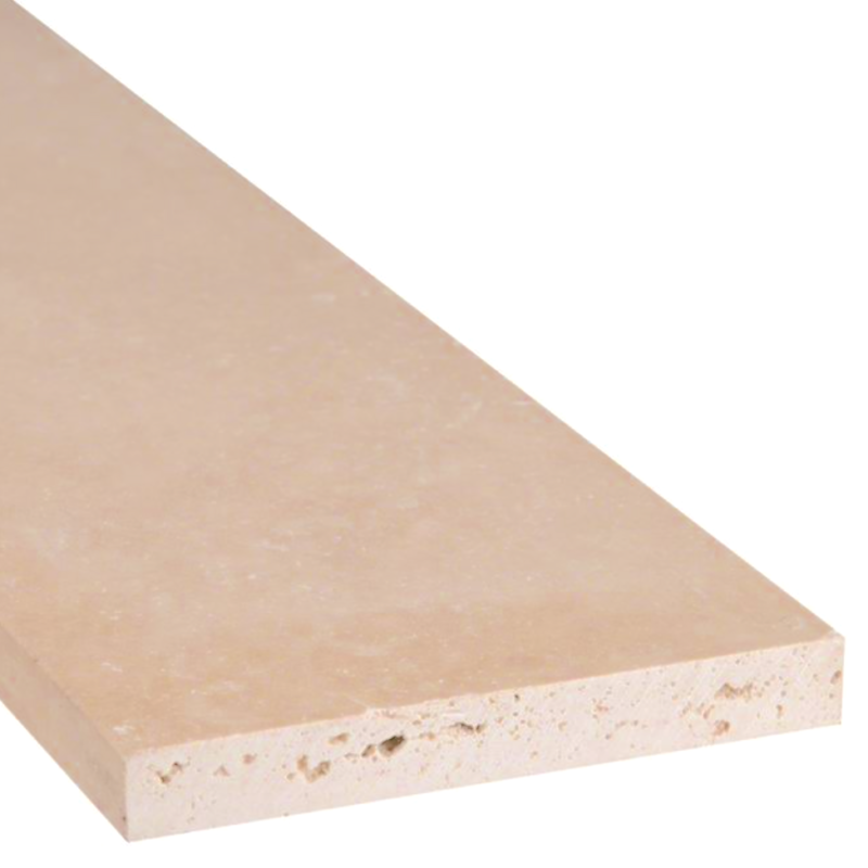 Travertine Double Beveled Floor Threshold & Shower Curb Top