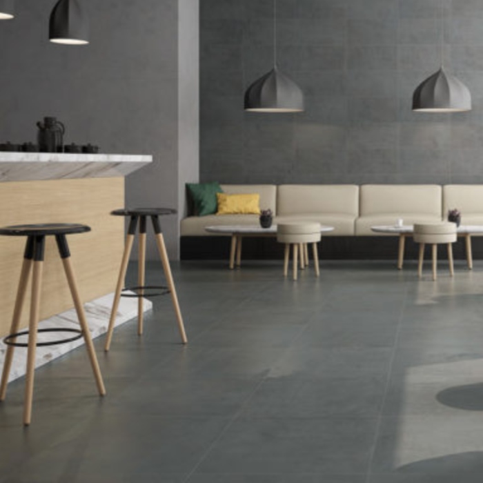 Happy Floors Iron Anthracite Porcelain Floor and Wall Tile