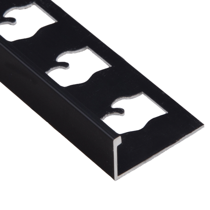 Black L Shape Jolly Edge Trim 5/8 in. diamON tile