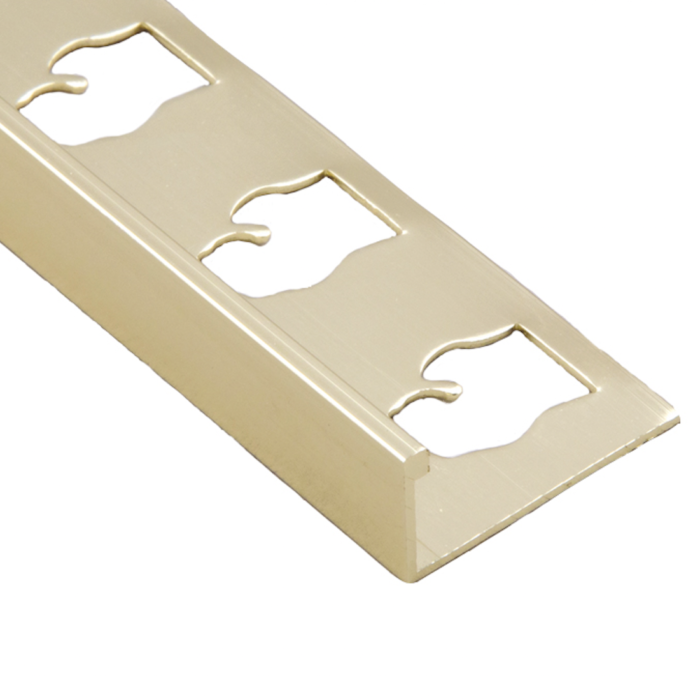 Gold bright l channel trim metal profile